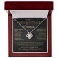 Beautifull to my daughter love knot necklace