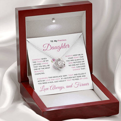 SAY IT ALL WITH THIS BEAUTIFUL LOVE KNOT NECKLACE FOR YOUR DAUGTHER'S GRADUATION, BIRTHDAY OR JUST SAY I LOVE YOU!!!