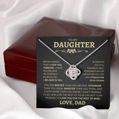 [ FLASH SALE 50% OFF ] Beautiful Gift for Daughter From Dad "Never Forget That I Love You" Necklace