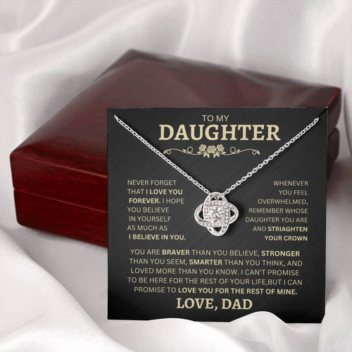 [ FLASH SALE 50% OFF ] Beautiful Gift for Daughter From Dad "Never Forget That I Love You" Necklace
