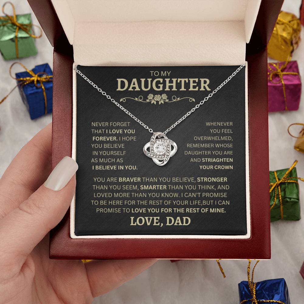 [ FLASH SALE 50% OFF ] Beautiful Gift for Daughter From Dad "Never Forget That I Love You" Necklace