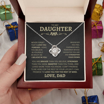[ FLASH SALE 50% OFF ] Beautiful Gift for Daughter From Dad "Never Forget That I Love You" Necklace