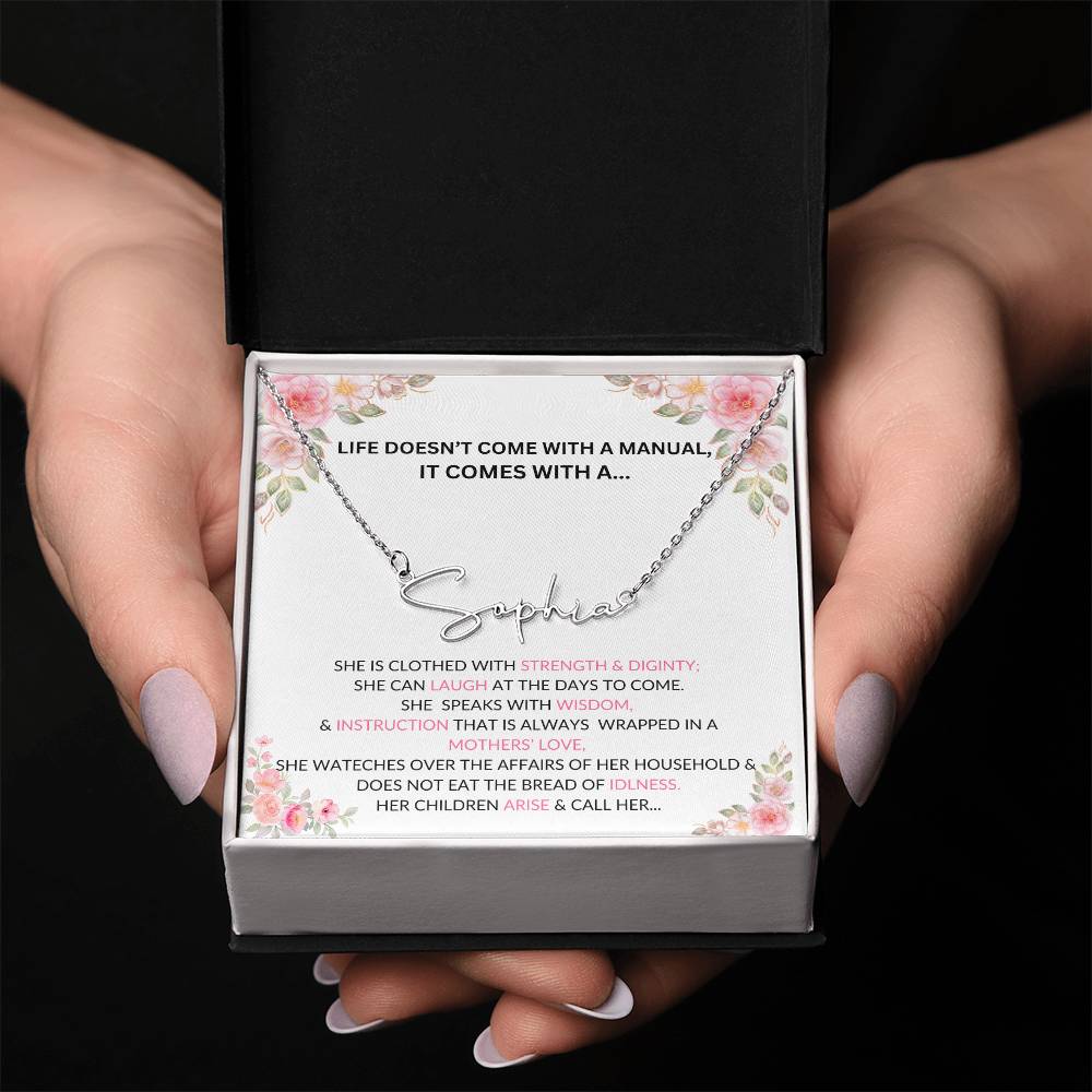 TELL YOUR MAMA HOW MUCH YOU LOVE AND APPRICIATE HER THIS MOTHERS DAY WITH THIS BEAUTIFUL NAME NECKLACE, NEW MOM GIFT, WIFE, GRANDMOTHER'S GIFT, BONUS MOM,