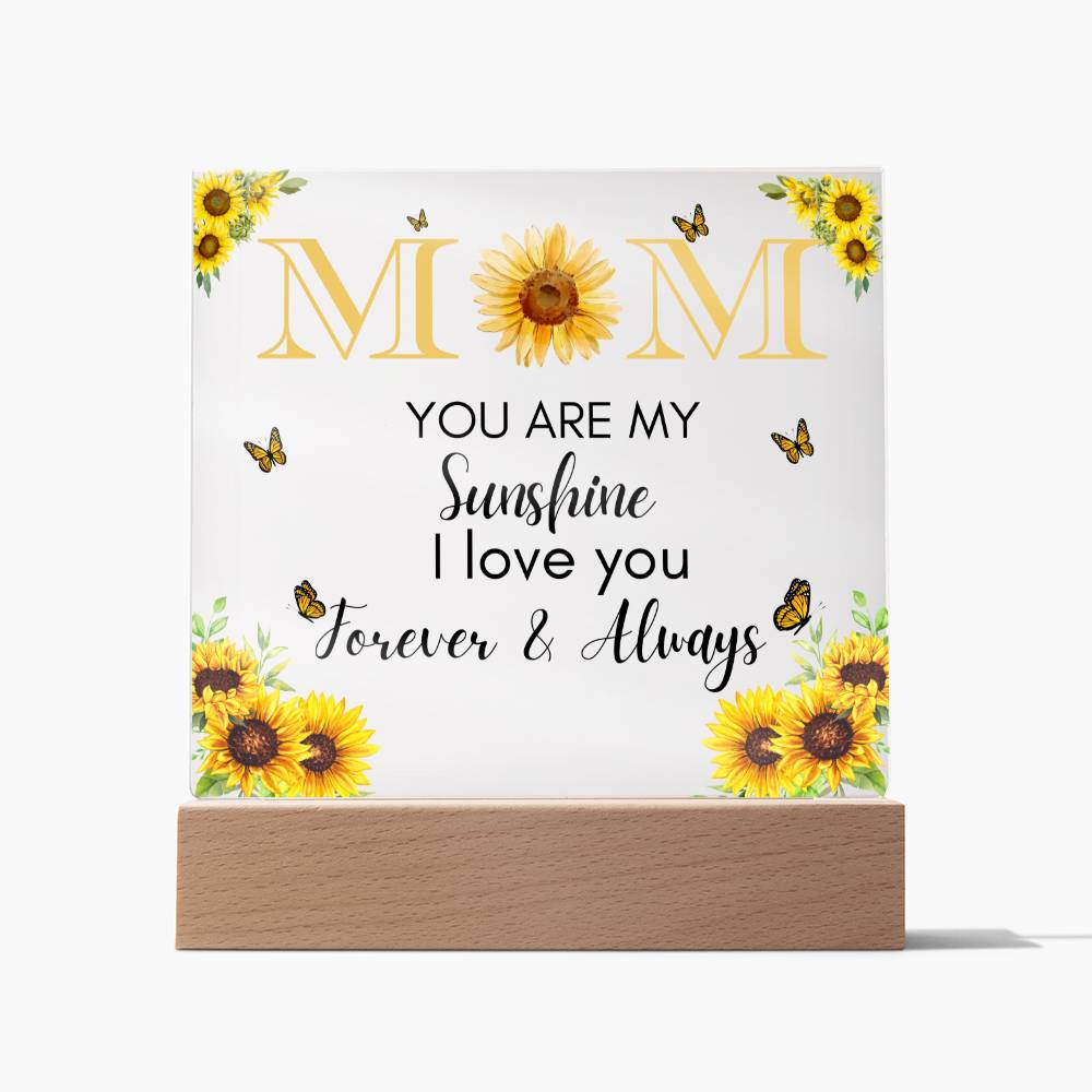 Acrylic Square Plaque Gift, Birthday Mother's Day Christmas Thanksgiving Gifts For Mom