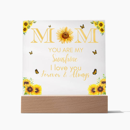 Acrylic Square Plaque for Mom, excellent for Mother's Day, Birthday, Thanksgiving, or just say "I LOVE YOU"!!!