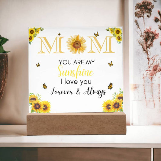 Acrylic Square Plaque Gift, Excellent for Mother's Day, Christmas, Thanksgiving or just say I Love You