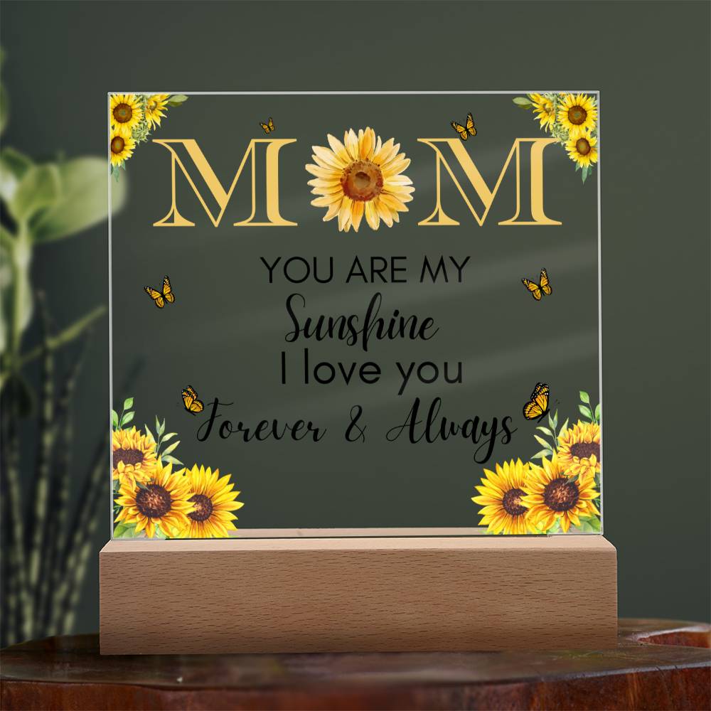 Acrylic Square Plaque Gift, Birthday Mother's Day Christmas Thanksgiving Gifts For Mom