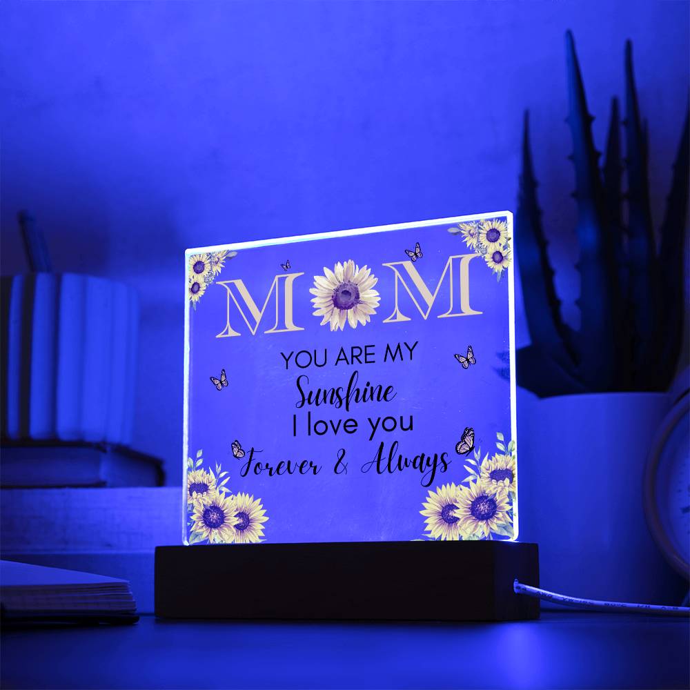 Acrylic Square Plaque Gift, Birthday Mother's Day Christmas Thanksgiving Gifts For Mom