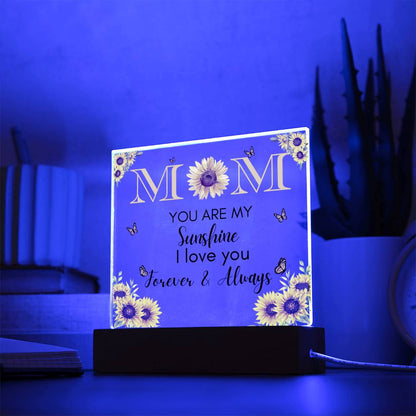 Acrylic Square Plaque Gift, Birthday Mother's Day Christmas Thanksgiving Gifts For Mom