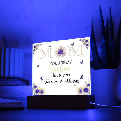 Acrylic Square Plaque Gift, Excellent for Mother's Day, Christmas, Thanksgiving or just say I Love You