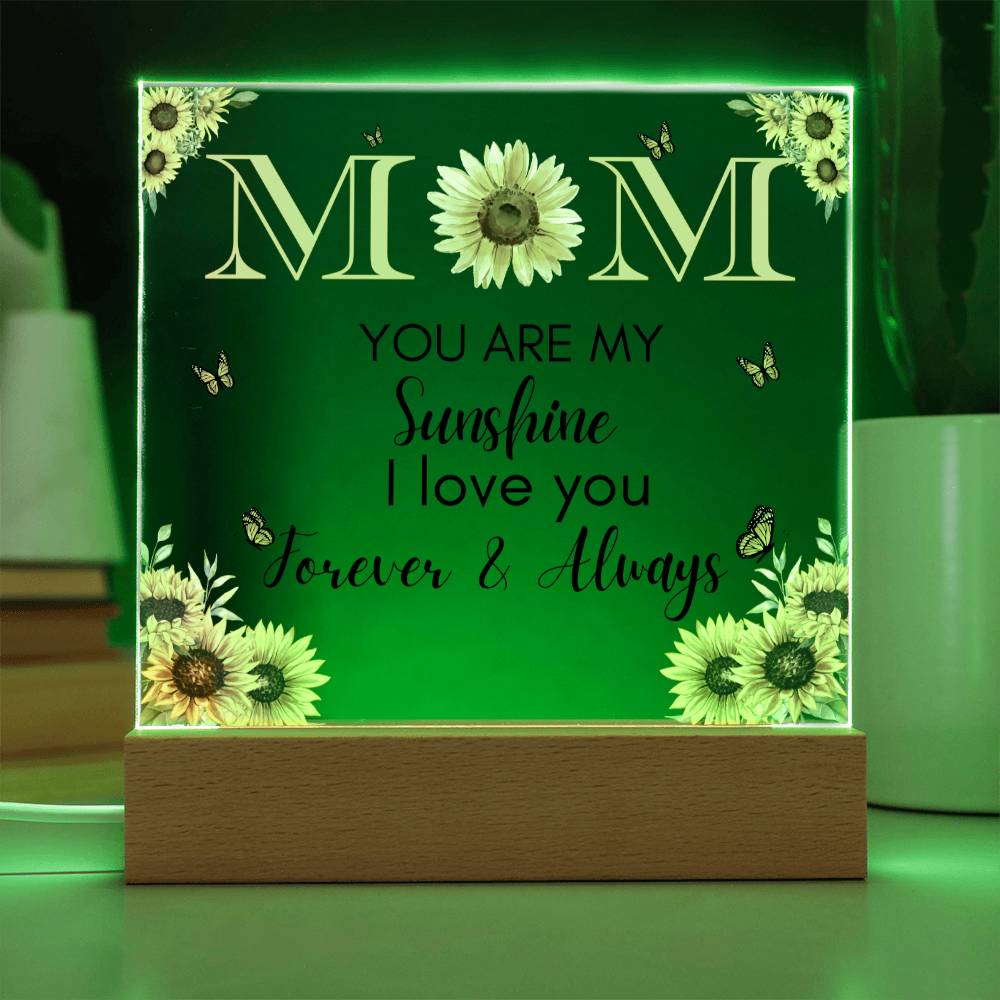 Acrylic Square Plaque Gift, Birthday Mother's Day Christmas Thanksgiving Gifts For Mom