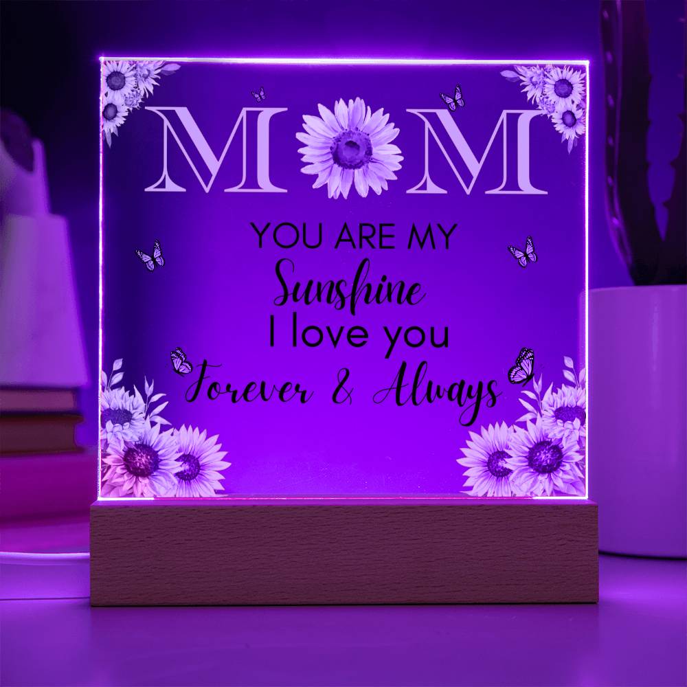 Acrylic Square Plaque Gift, Birthday Mother's Day Christmas Thanksgiving Gifts For Mom