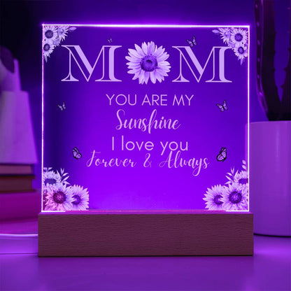 Acrylic Square Plaque for Mom, excellent for Mother's Day, Birthday, Thanksgiving, or just say "I LOVE YOU"!!!