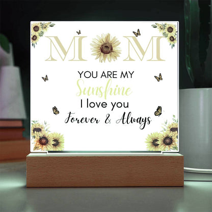 Acrylic Square Plaque Gift, Excellent for Mother's Day, Christmas, Thanksgiving or just say I Love You