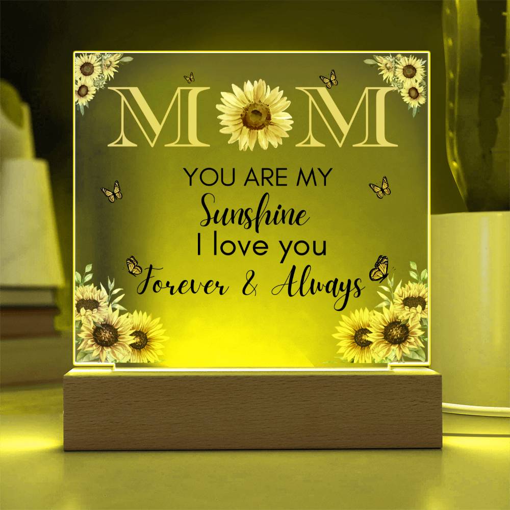 Acrylic Square Plaque Gift, Birthday Mother's Day Christmas Thanksgiving Gifts For Mom