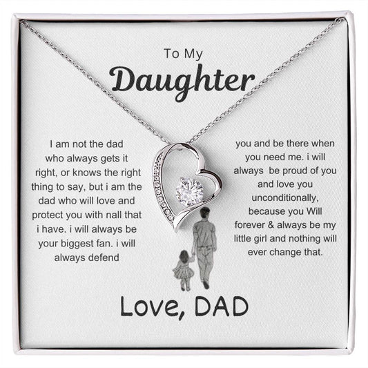 To My Daughter Forever Love Necklace.