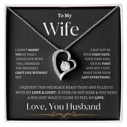 TO MY BEAUTIFUL WIFE FOREVER LOVE NECKALCE.