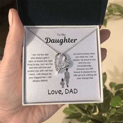 To My Daughter Forever Love Necklace.