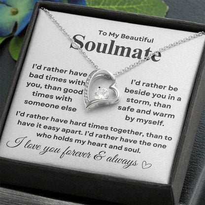 Beautiful Soulmate forever love necklace