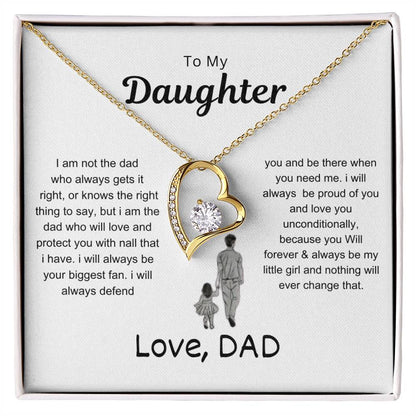 To My Daughter Forever Love Necklace.