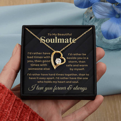 Beautiful to my soulmate forever love necklace