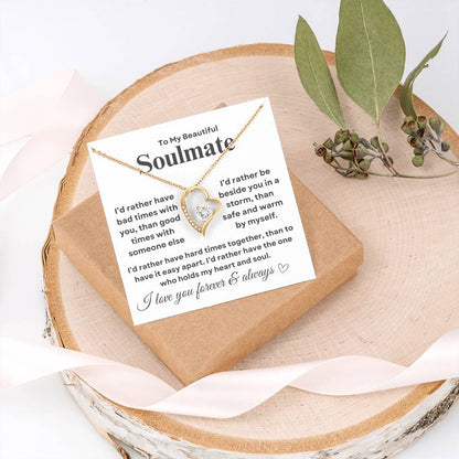 Beautiful Soulmate forever love necklace