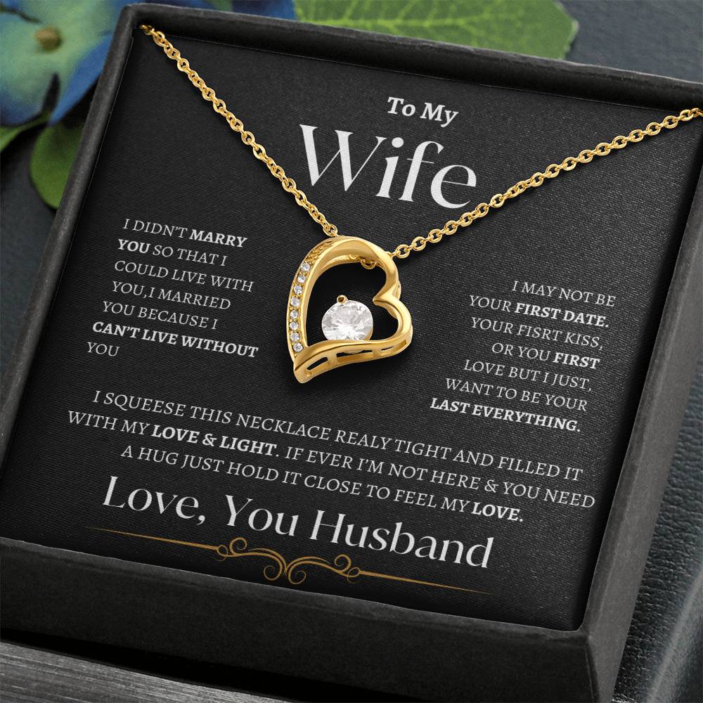 TO MY BEAUTIFUL WIFE FOREVER LOVE NECKALCE.