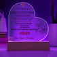 Gifts for Wife, Colorful LED Base I Love You Gifts for Her from Husband, Best Anniversary, Birthday, Romantic to My Wife acrylic Keepsakes Presents for Valentine's Day Christmas