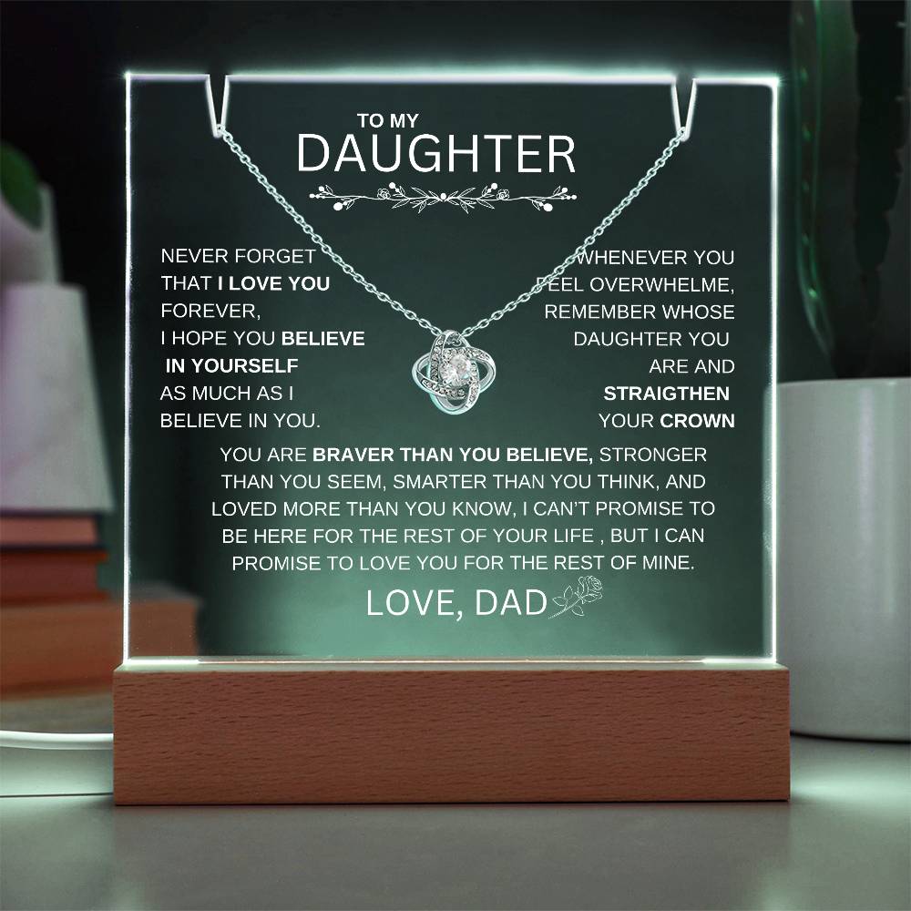 LED ACRYLIC PLAQUE FOR DAUGHTER