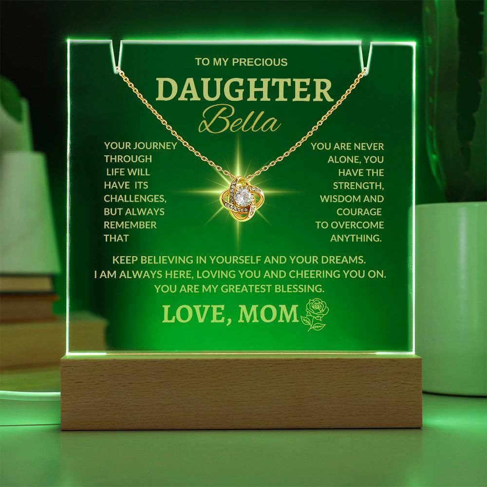 "TO MY PRECIOUS DAUGHTER" Keepsake Acrylic Bundle (Love Knot)