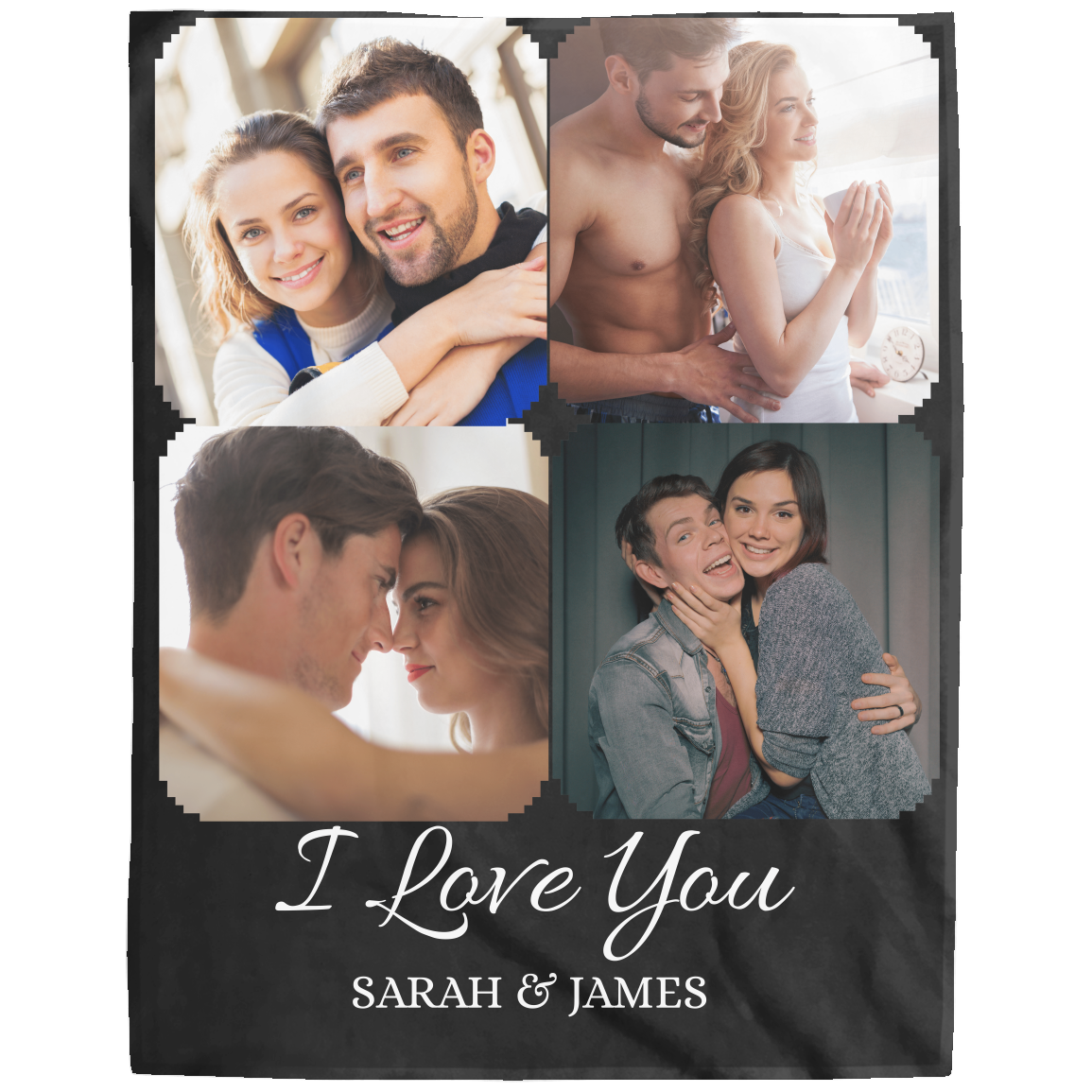 CUSTOM PERSONALIZED COUPLES BLANKET, CHRISTMAS I LOVE YOU GIFT 🥰