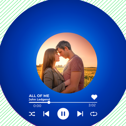 Personalized Vinyl Record with Photo - Acrylic Song Plaque