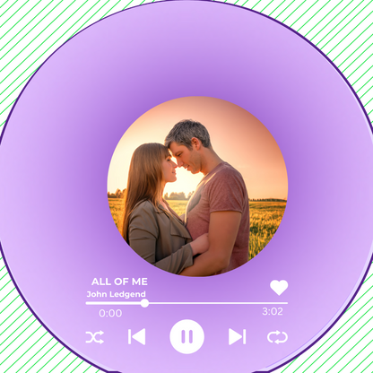 Personalized Vinyl Record with Photo - Acrylic Song Plaque