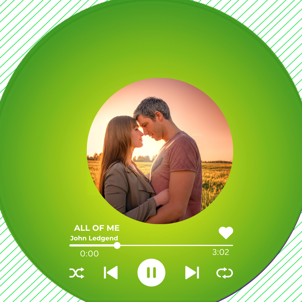 Personalized Vinyl Record with Photo - Acrylic Song Plaque
