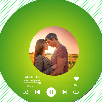Personalized Vinyl Record with Photo - Acrylic Song Plaque