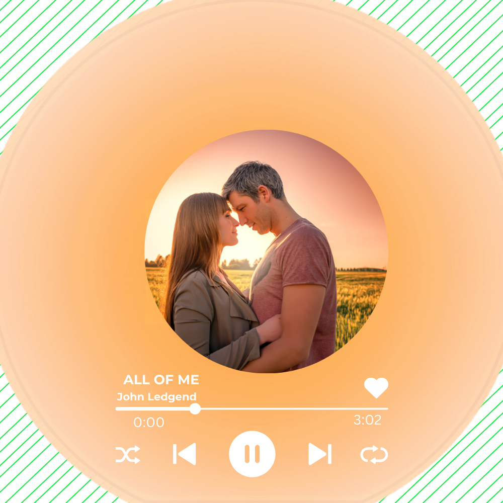 Personalized Vinyl Record with Photo - Acrylic Song Plaque