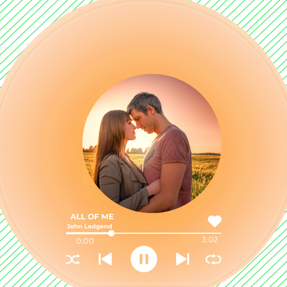 Personalized Vinyl Record with Photo - Acrylic Song Plaque