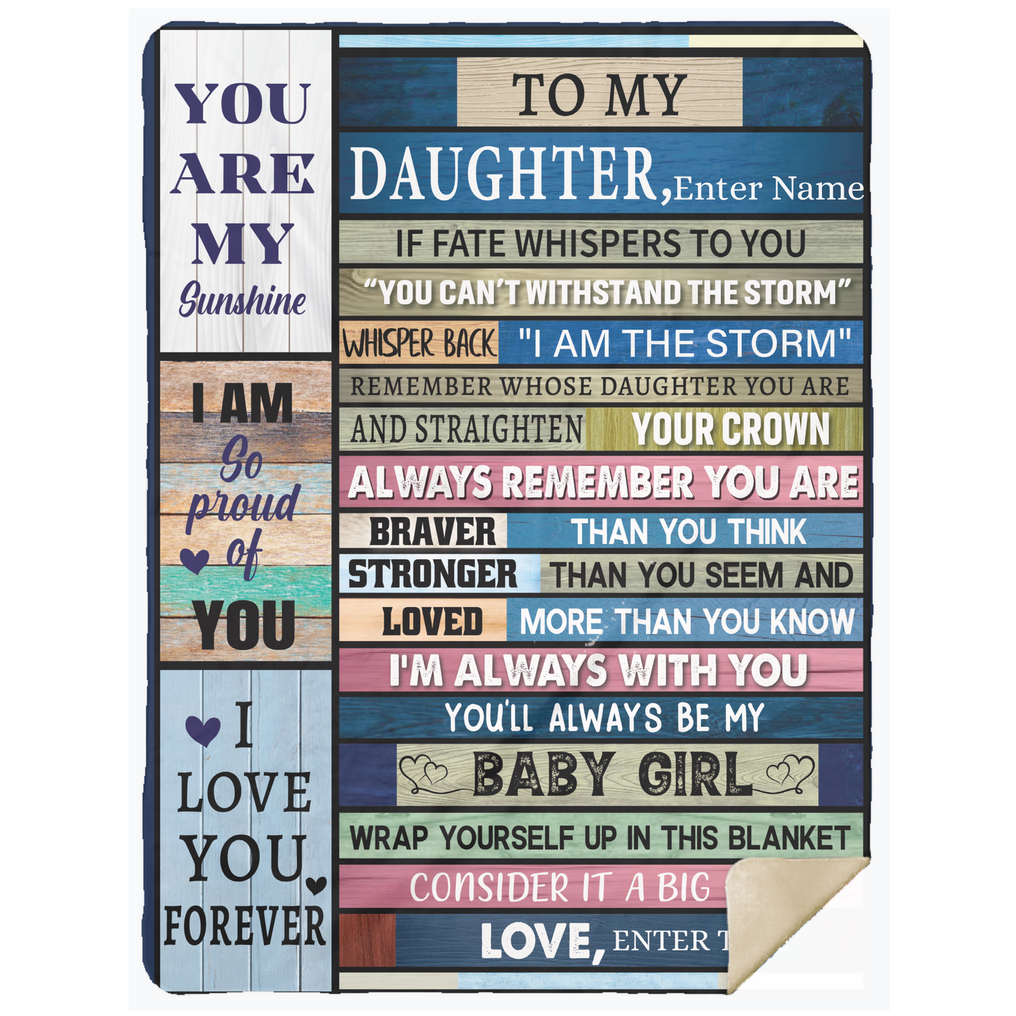 Personalized To My Daughter Blanket, excellent I love you gift