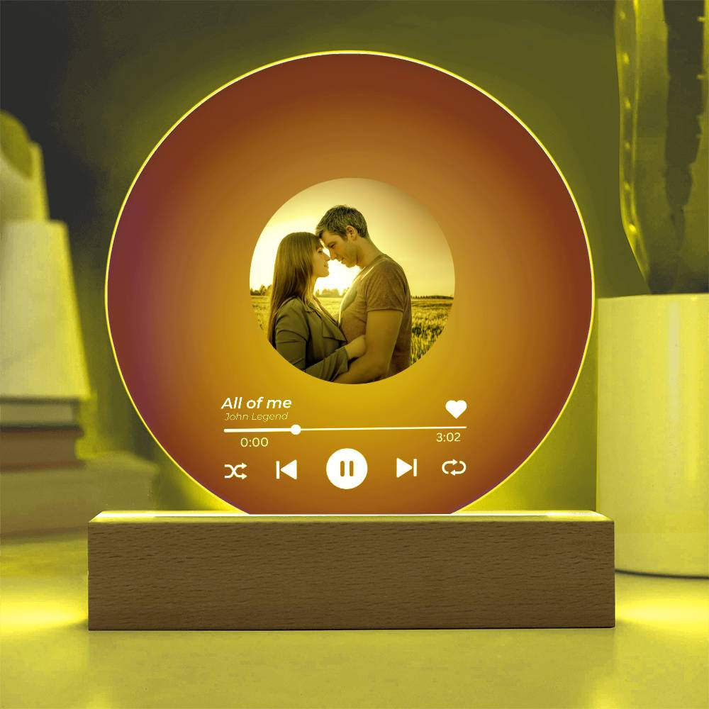 Personalized Vinyl Record with Photo - Acrylic Song Plaque