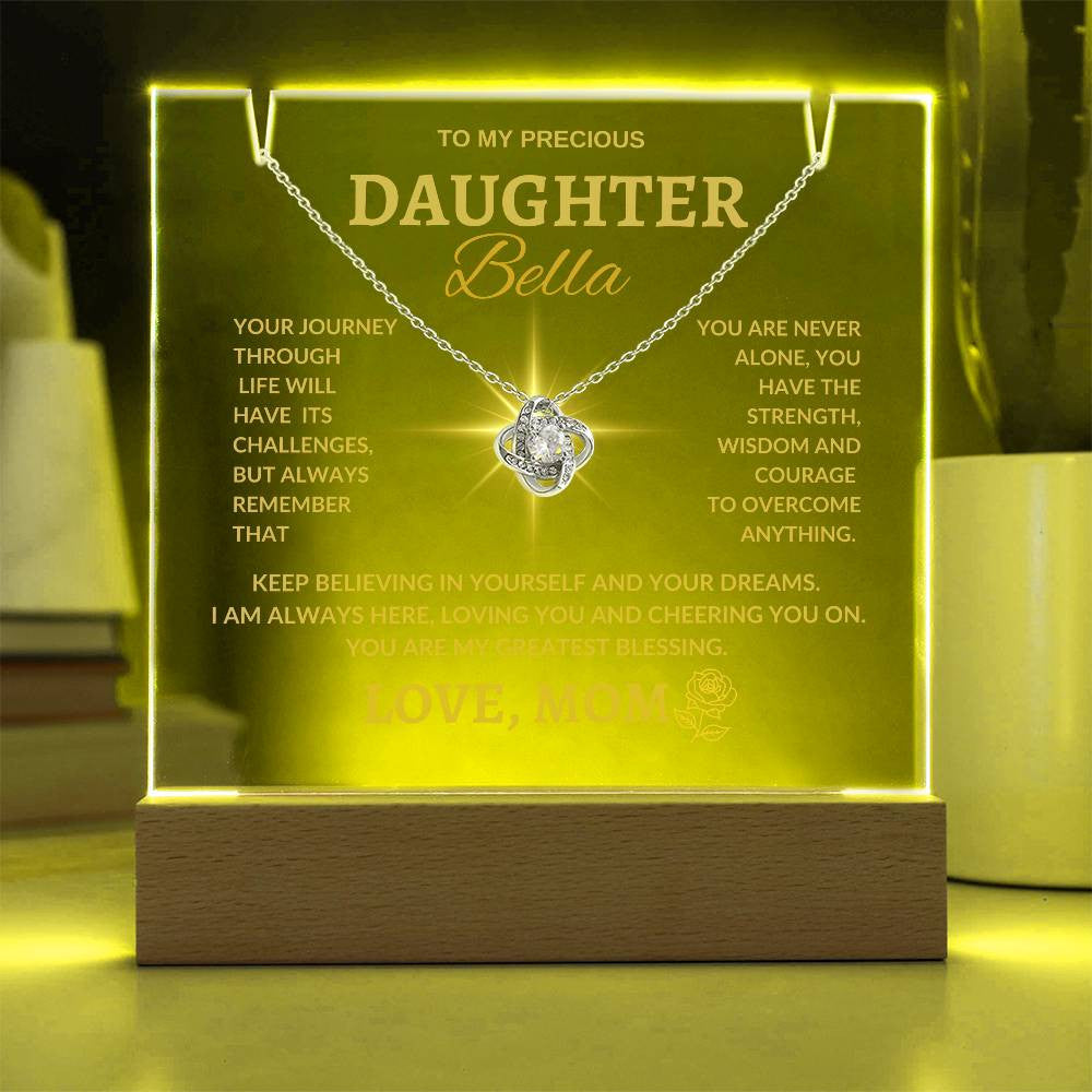 "TO MY PRECIOUS DAUGHTER" Keepsake Acrylic Bundle (Love Knot)