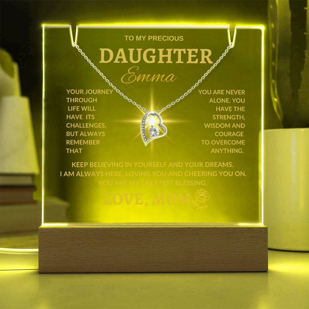 " To My Precious Daughter" Keepsake Acrylic Bundle (Forever Love)