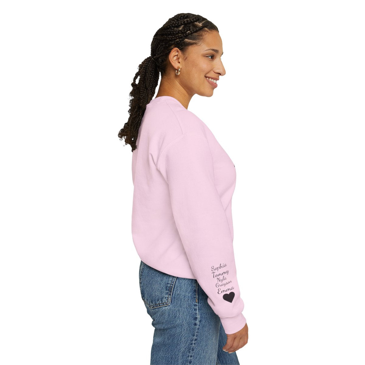 PERSONALIZED Mama Sweatshirt With Kids Names On Sleeve