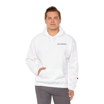 Personalized Roman Numeral Hoodie, Couples initials on Sleeve - Engagements, Anniversary gift