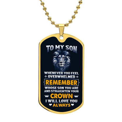 My Son| Remember - Dog Tag Military Chain