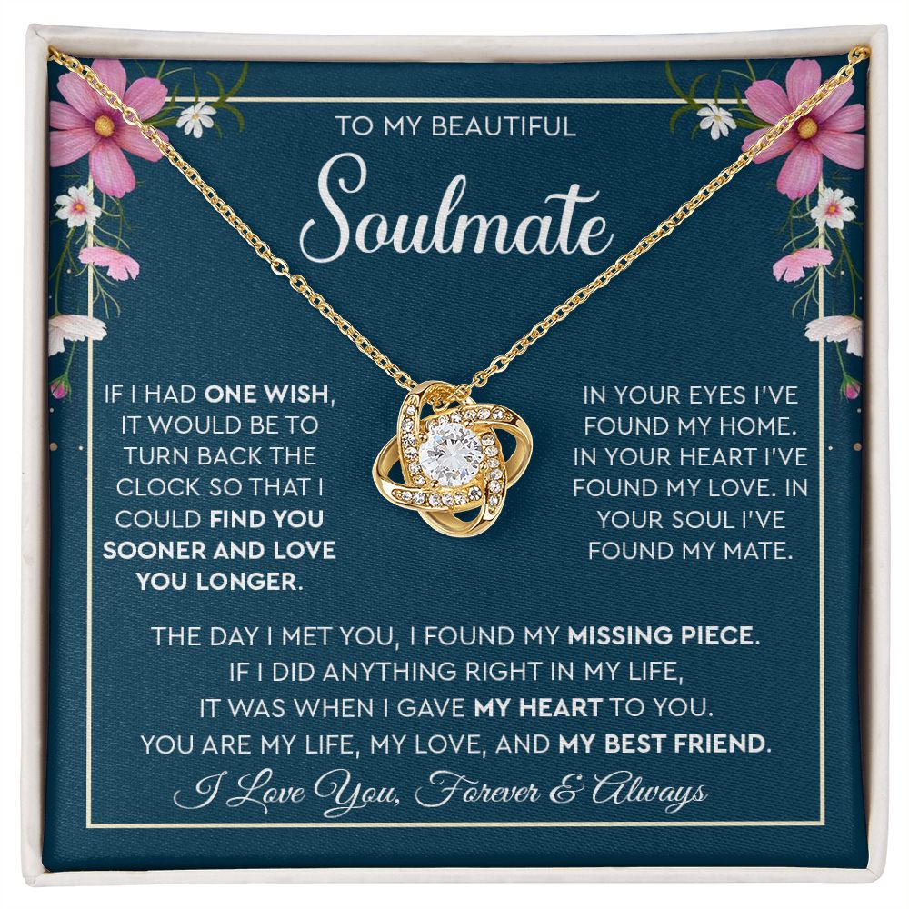 My Beautiful Soulmate| Found My Love - Love Knot Necklace