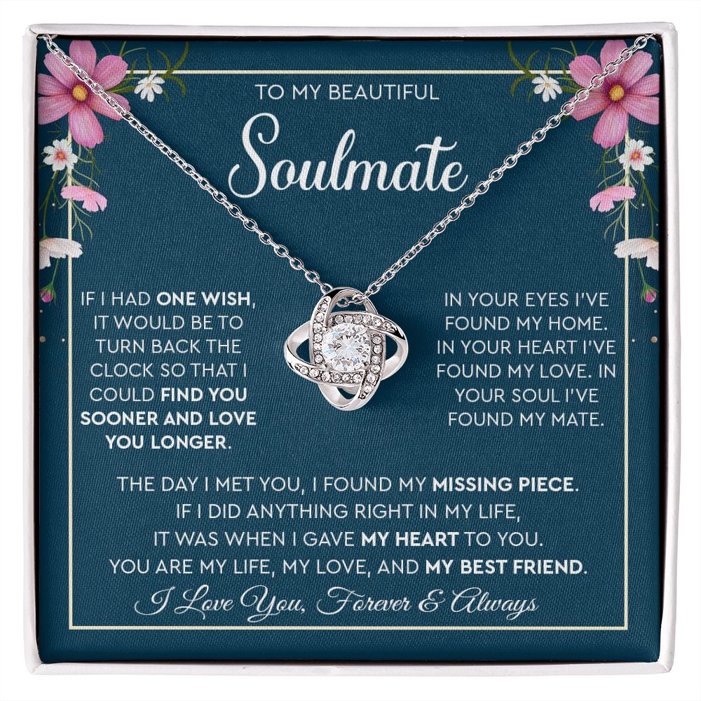 My Beautiful Soulmate| Found My Love - Love Knot Necklace