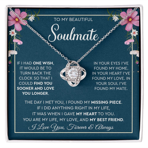 My Beautiful Soulmate| Found My Love - Love Knot Necklace