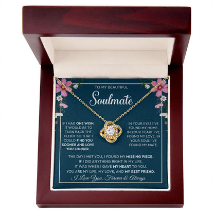 My Beautiful Soulmate| Found My Love - Love Knot Necklace