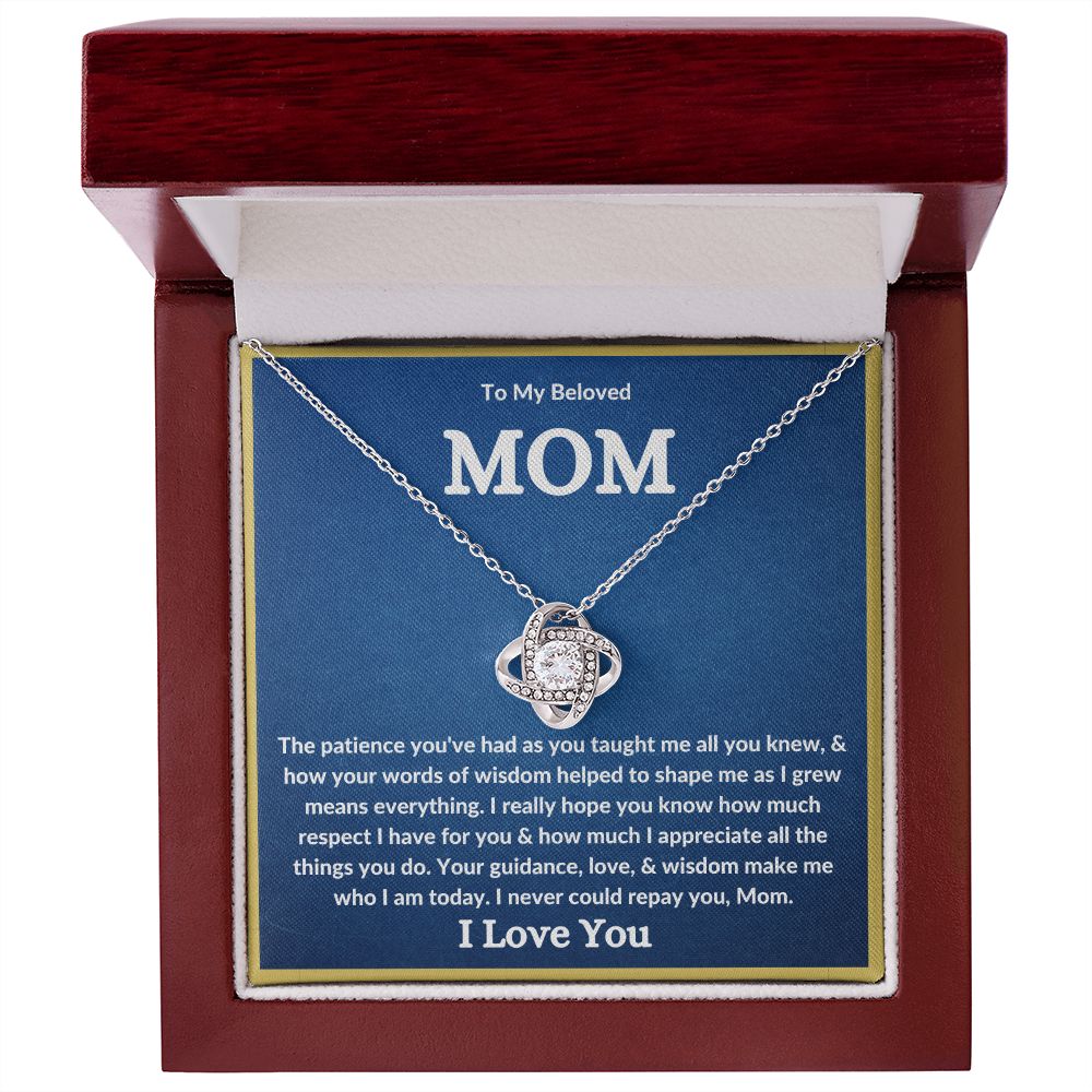 My Beloved Mom| You Taught Me - Love Knot Necklace